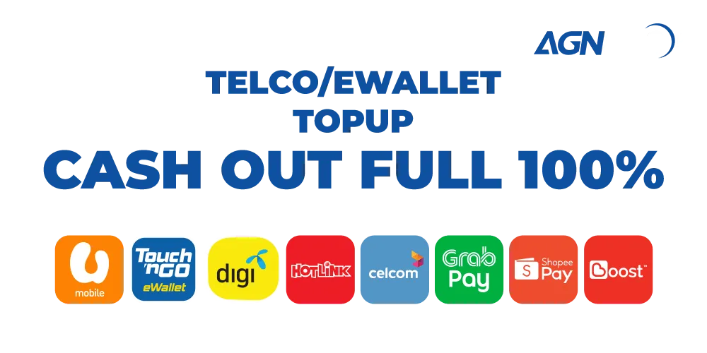 Agn888 Casino Telco/Ewallet Topup